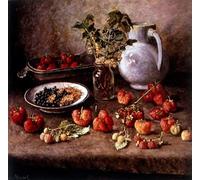 DQCJIYIGL Famoso Cartel del Lienzo Artísticas de Lona Natura morta con fragole di Ilya Ivanovich Mashkov para la Decoración del Hogar de la Oficina 60x90cm