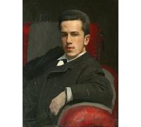DQCJIYIGL Famoso Cartel del Lienzo Artísticas de Lona Ritratto di Anatoly Kramskoy il figlio di Ivan Nikolayevich Kramskoi para la Decoración del Hogar de la Oficina 60x90cm