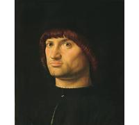 DQCJIYIGL Famoso Cartel del Lienzo Artísticas de Lona Ritratto di un uomo o del condottiero di Antonello Da Messina para la Decoración del Hogar de la Oficina 60x90cm