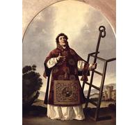 DQCJIYIGL Famoso Cartel del Lienzo Artísticas de Lona San Lorenzo di Francisco De Zurbaran para la Decoración del Hogar de la Oficina 60x90cm