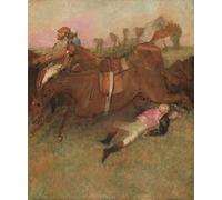DQCJIYIGL Famoso Cartel del Lienzo Artísticas de Lona Scena dalla corsa a ostacoli dei caduti di Edgar Degas para la Decoración del Hogar de la Oficina 60x90cm