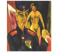 DQCJIYIGL Famoso Cartel del Lienzo Artísticas de Lona Strega e spaventapasseri nella neve di Ernst Ludwig Kirchner para la Decoración del Hogar de la Oficina 60x90cm