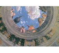 DQCJIYIGL Famoso Cartel del Lienzo Artísticas de Lona Trompe Loeil Oculus al centro della volta della Camera di Andrea Mantegna para la Decoración del Hogar de la Oficina 60x90cm