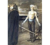 DQCJIYIGL Famoso Impresión Póster Imagen Hermoso Paisaje al poema di Runeberg il re di Fjalar Albert Edelfelt para Decoración de Paredes 60x90cm