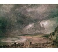 DQCJIYIGL Famoso Impresión Póster Imagen Hermoso Paisaje Baia di Weymouth con tempesta in avvicinamento di John Constable para Decoración de Paredes 60x90cm