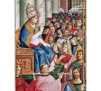 DQCJIYIGL Famoso Impresión Póster Imagen Hermoso Paisaje Eletto Papa col Nome di Pio II Entra in San Pietro di Bernardino Di Betto Painturicchio para Decoración de Paredes 60x90cm