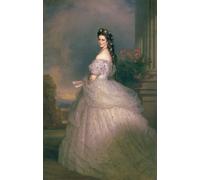 DQCJIYIGL Famoso Impresión Póster Imagen Hermoso Paisaje Elisabetta di Baviera Imperatrice d'Austria di Xaver Winterhalter para Decoración de Paredes 60x90cm