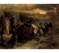 DQCJIYIGL Famoso Impresión Póster Imagen Hermoso Paisaje I Vigili Del Fuoco Del Villaggio Pierre Cecile Puvis De Chavannes para Decoración de Paredes 60x90cm