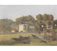 DQCJIYIGL Famoso Impresión Póster Imagen Hermoso Paisaje il mulino di Sousterre vicino a Ginevra di Ferdinand Hodler para Decoración de Paredes 60x90cm