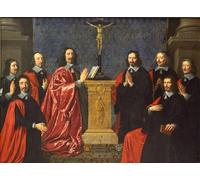 DQCJIYIGL Famoso Impresión Póster Imagen Hermoso Paisaje il Prevosto dei Mercanti e gli Assessori della Città di Parigi di Philippe De Champaigne para Decoración de Paredes 60x90cm