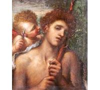 DQCJIYIGL Famoso Impresión Póster Imagen Hermoso Paisaje il primo sussurro d'amore di George Frederic Watts para Decoración de Paredes 60x90cm