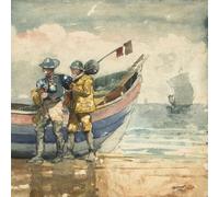 DQCJIYIGL Famoso Impresión Póster Imagen Hermoso Paisaje il ritorno a Tynemouth di Winslow Homer para Decoración de Paredes 60x90cm