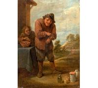 DQCJIYIGL Famoso Impresión Póster Imagen Hermoso Paisaje il senso del sentimento di David Teniers il Giovane para Decoración de Paredes 60x90cm
