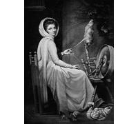 DQCJIYIGL Famoso Impresión Póster Imagen Hermoso Paisaje Lady As the Spinstress di George Romney para Decoración de Paredes 60x90cm