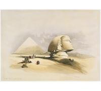 DQCJIYIGL Famoso Impresión Póster Imagen Hermoso Paisaje laSfinge e le Piramidi di Giza di David Roberts para Decoración de Paredes 60x90cm
