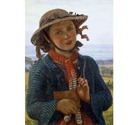 DQCJIYIGL Famoso Impresión Póster Imagen Hermoso Paisaje L'inno Della Ragazza William Holman Hunt para Decoración de Paredes 60x90cm