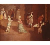 DQCJIYIGL Famoso Impresión Póster Imagen Hermoso Paisaje Prove di ballo di Pietro Longhi para Decoración de Paredes 60x90cm