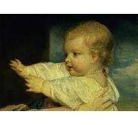 DQCJIYIGL Famoso Impresión Póster Imagen Hermoso Paisaje Ritratto di Caroline Duchessa di Marlborough con sua figlia Lady Caroline Spencer para Decoración de Paredes 60x90cm