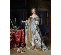 DQCJIYIGL Famoso Impresión Póster Imagen Hermoso Paisaje Ritratto di signora di Gabriel Metsu para Decoración de Paredes 60x90cm