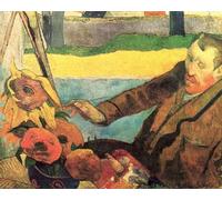 DQCJIYIGL Famoso Impresión Póster Imagen Hermoso Paisaje Ritratto di Vincent Van Gogh Girasole Dipinto di Paul Gauguin para Decoración de Paredes 60x90cm