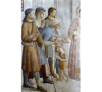 DQCJIYIGL Famoso Impresión Póster Imagen Hermoso Paisaje San Lorenzo che fa l'elemosina ai poveri Dettaglio del Beato Angelico para Decoración de Paredes 60x90cm