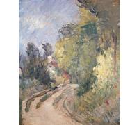 DQCJIYIGL Famoso Impresión Póster Imagen Hermoso Paisaje Strada che svolta sotto gli alberi di Paul Cézanne para Decoración de Paredes 60x90cm