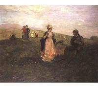 DQCJIYIGL Famoso Impresión Póster Imagen Hermoso Paisaje Una passeggiata in campagna di Charles Edward Conder para Decoración de Paredes 60x90cm