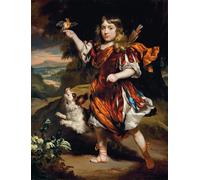 DQCJIYIGL Lienzo con Imagen Cuadro Pared Lienzo Ritratto di un ragazzo come Daifilo con una sopravveste rossa sopra una veste d'argento di Nicolaes Maes para la Decoración de la Sala de Estar 60x90cm