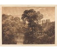 DQCJIYIGL Pinturas Famosas Carteles e Impresos Arte Della Tela Castello di Berry Pomeroy di Mallord William Turner para la Decoración del Hogar del Dormitorio 60x90cm