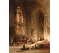 DQCJIYIGL Pinturas Famosas Carteles e Impresos Arte Della Tela Cattedrale di Burgos di David Roberts para la Decoración del Hogar del Dormitorio 60x90cm