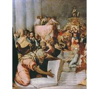 DQCJIYIGL Pinturas Famosas Carteles e Impresos Arte Della Tela Cristo tra i dottori di Jacopo Robusti Tintoretto para la Decoración del Hogar del Dormitorio 60x90cm