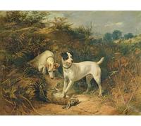 DQCJIYIGL Pinturas Famosas Carteles e Impresos Arte Della Tela Gli amici del Warrener di George Earl para la Decoración del Hogar del Dormitorio 60x90cm