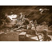 DQCJIYIGL Pinturas Famosas Carteles e Impresos Arte Della Tela Il caporale Windell interrompe l'attacco del nemico di Edgar Alfred Holloway para la Decoración del Hogar del Dormitorio 60x90cm