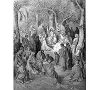 DQCJIYIGL Pinturas Famosas Carteles e Impresos Arte Della Tela il Discorso della Montagna di Gustave Doré para la Decoración del Hogar del Dormitorio 60x90cm