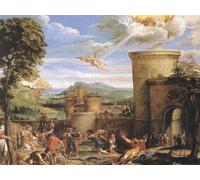 DQCJIYIGL Pinturas Famosas Carteles e Impresos Arte Della Tela il Martirio di Santo Stefano di Annibale Carracci para la Decoración del Hogar del Dormitorio 60x90cm