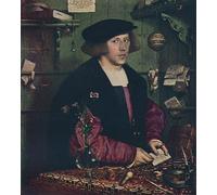 DQCJIYIGL Pinturas Famosas Carteles e Impresos Arte Della Tela il mercante Georg Gisze di Hans Holbein il Giovane para la Decoración del Hogar del Dormitorio 60x90cm