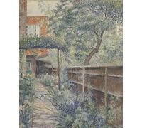 DQCJIYIGL Pinturas Famosas Carteles e Impresos Arte Della Tela Il mio giardino in studio di Lucien Pissarro para la Decoración del Hogar del Dormitorio 60x90cm