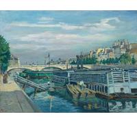 DQCJIYIGL Pinturas Famosas Carteles e Impresos Arte Della Tela il Ponte di Filippo di Jean Baptiste Armand Guillaumin para la Decoración del Hogar del Dormitorio 60x90cm