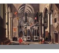 DQCJIYIGL Pinturas Famosas Carteles e Impresos Arte Della Tela il silenzio in una chiesa immaginaria di Bartholomeus Van Bassen para la Decoración del Hogar del Dormitorio 60x90cm