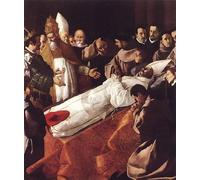 DQCJIYIGL Pinturas Famosas Carteles e Impresos Arte Della Tela la Giacitura di San Bonaventura di Francisco De Zurbaran para la Decoración del Hogar del Dormitorio 60x90cm