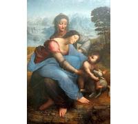 DQCJIYIGL Pinturas Famosas Carteles e Impresos Arte Della Tela la Vergine col Bambino e Sant'Anna di Leonardo Da Vinci para la Decoración del Hogar del Dormitorio 60x90cm