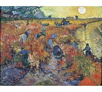 DQCJIYIGL Pinturas Famosas Carteles e Impresos Arte Della Tela Le Vigne Rosse Ad Arles Di Vincent Van Gogh para la Decoración del Hogar del Dormitorio 60x90cm