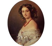 DQCJIYIGL Pinturas Famosas Carteles e Impresos Arte Della Tela Maria Luisa De Wagram Principessa di Murat di Xaver Winterhalter para la Decoración del Hogar del Dormitorio 60x90cm