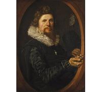 DQCJIYIGL Pinturas Famosas Carteles e Impresos Arte Della Tela Ritratto di un uomo di Frans Hals para la Decoración del Hogar del Dormitorio 60x90cm