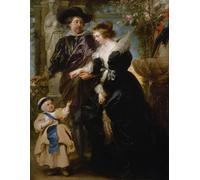 DQCJIYIGL Pinturas Famosas Carteles e Impresos Arte Della Tela Rubens sua moglie Helena Fourment edei loro figli di Peter Paul Rubens para la Decoración del Hogar del Dormitorio 60x90cm