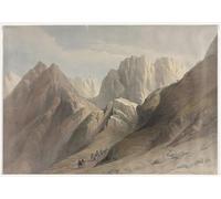 DQCJIYIGL Pinturas Famosas Carteles e Impresos Arte Della Tela Salita della catena inferiore del Sinai di David Roberts para la Decoración del Hogar del Dormitorio 60x90cm