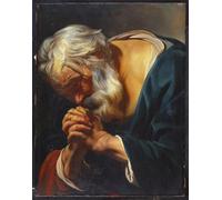 DQCJIYIGL Pinturas Famosas Carteles e Impresos Arte Della Tela San Pietro penitente di Jacob Jordaens para la Decoración del Hogar del Dormitorio 60x90cm