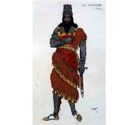 DQCJIYIGL Pinturas Famosas Carteles e Impresos Arte Della Tela su tela per il generale Hasphenor di Leon Bakst para la Decoración del Hogar del Dormitorio 60x90cm