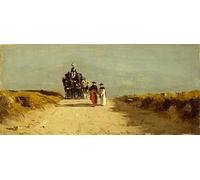 DQCJIYIGL Pinturas Famosas Carteles e Impresos Arte Della Tela sulla campagna romana di famoso artista para la Decoración del Hogar del Dormitorio 60x90cm
