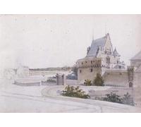 DQCJIYIGL Pinturas Famosas Carteles e Impresos Arte Della Tela Veduta di Nantes di George Clarkson Stanfield para la Decoración del Hogar del Dormitorio 60x90cm